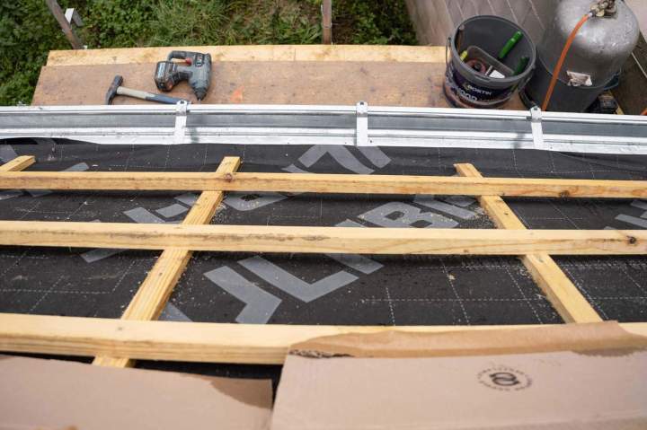 Mise en place gouttière